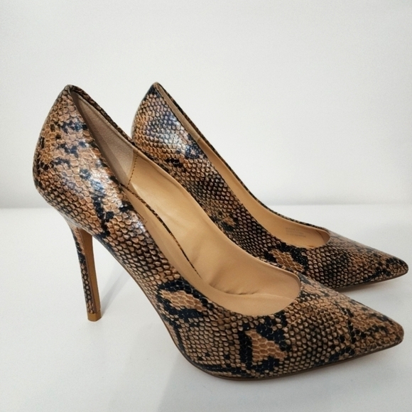 Topshop 'Gemini 2' Snake Print Pointy Toe Pump Sz 6.5 - Picture 3 of 8